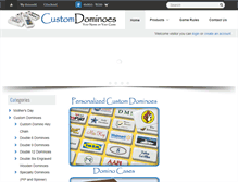 Tablet Screenshot of customdominoes.com